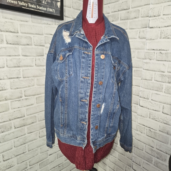 Streetwear Society Blue Jean Jacket Size Large - Picture 1 of 5